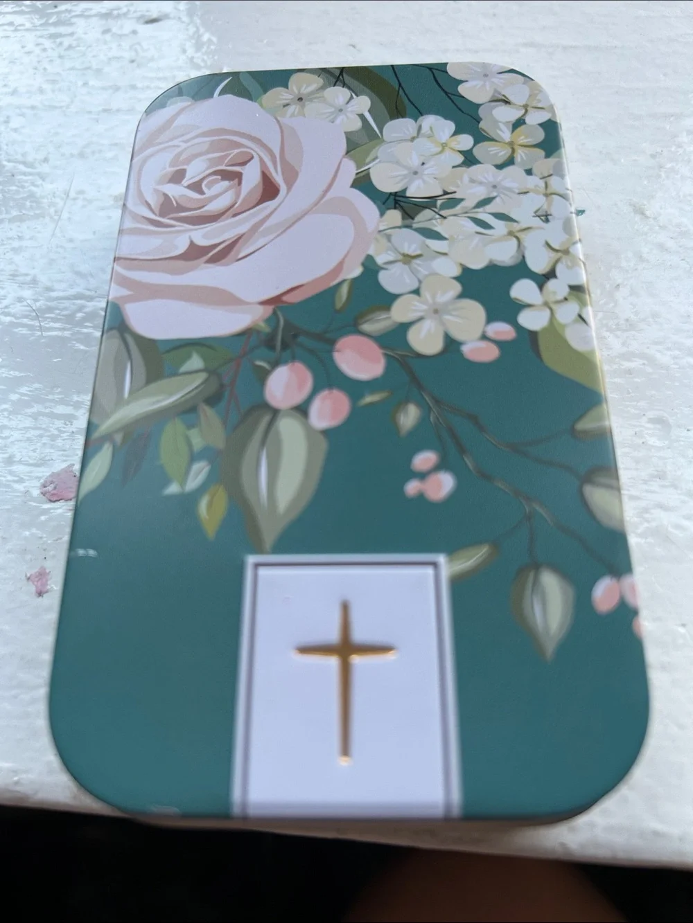 Floral Rose Keyring & Card Holder - Pink Rose